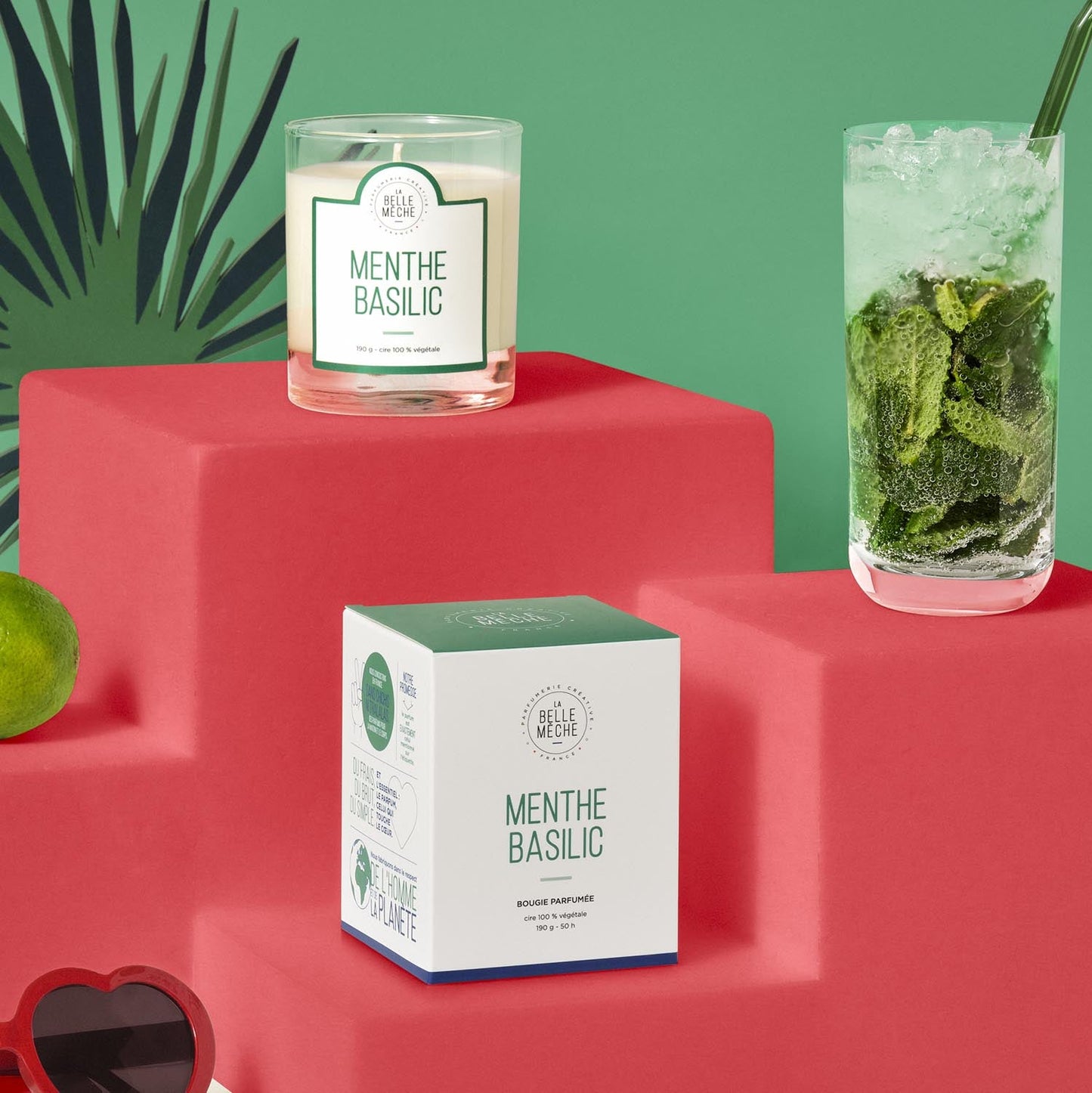 Bougie Parfumée Menthe Basilic