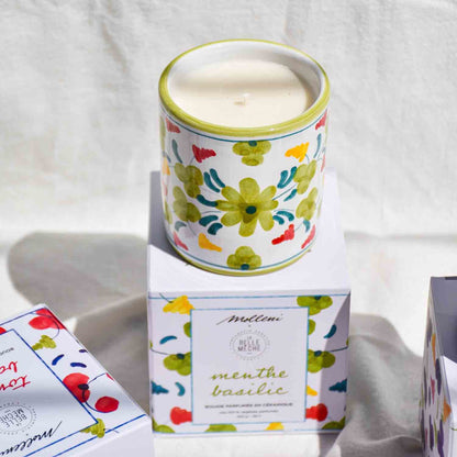 Bougie parfumée Menthe Basilic - La Belle Mèche x Molleni