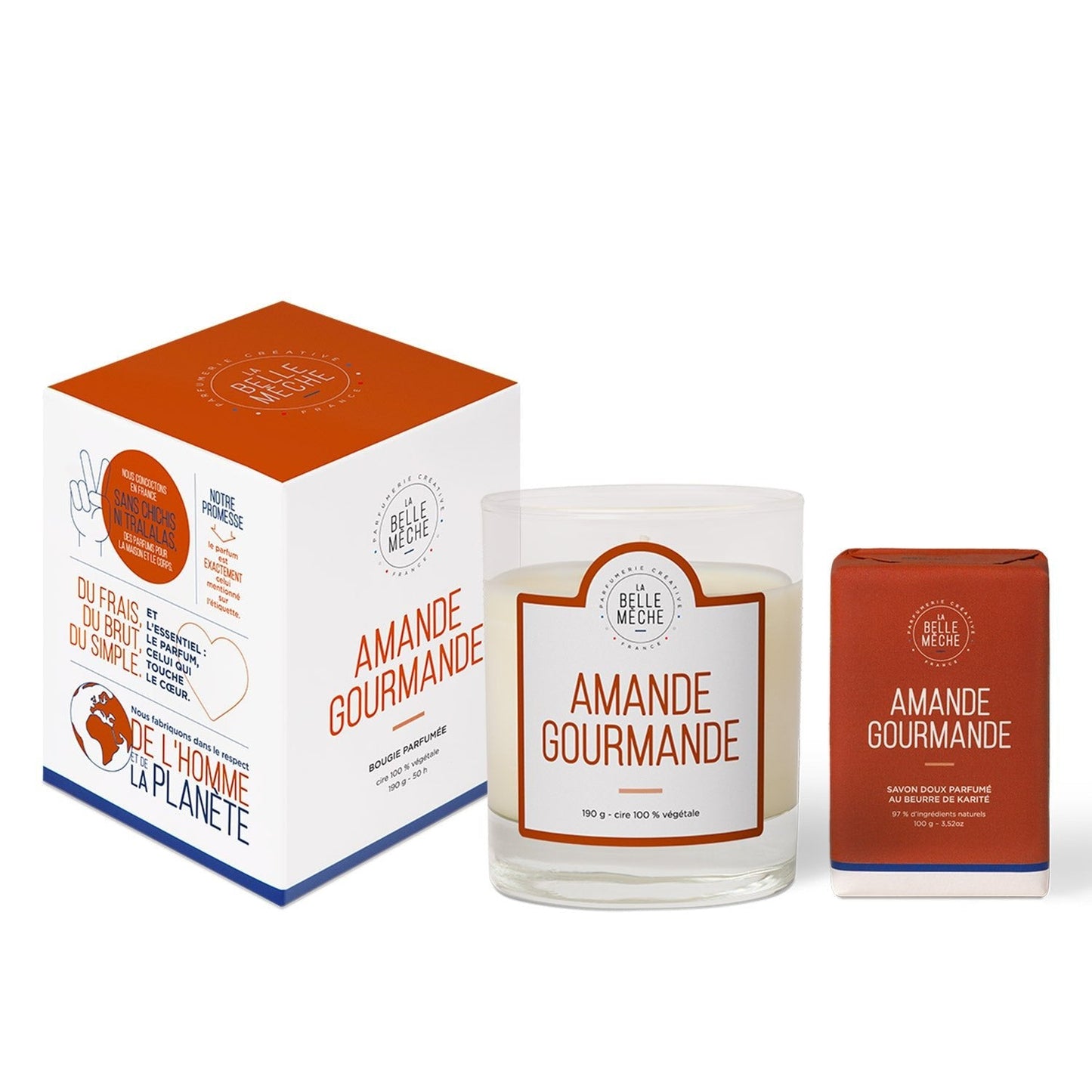 Duo Amande Gourmande (bougie + savon)
