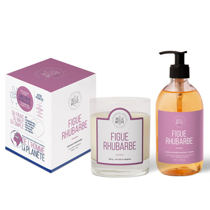 Duo Figue Rhubarbe (bougie + savon)