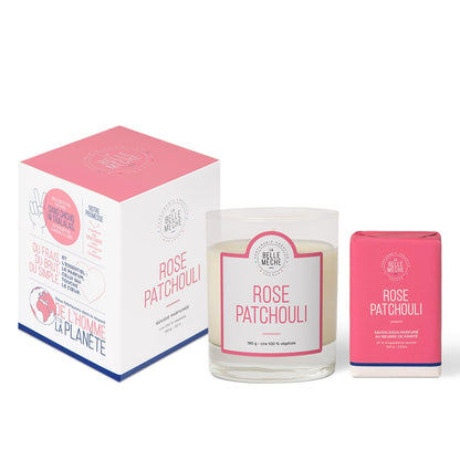 Duo Rose Patchouli (bougie + savon)